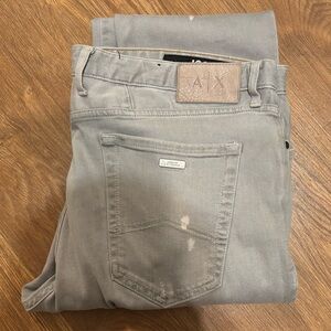 Armani Exchange Gray Tapered Jeans